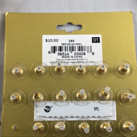 Oh Hello, Nickel Free, 8 Pair set of Earrings and 2 Golden Tone Headband Bundle - Picture 9 of 10